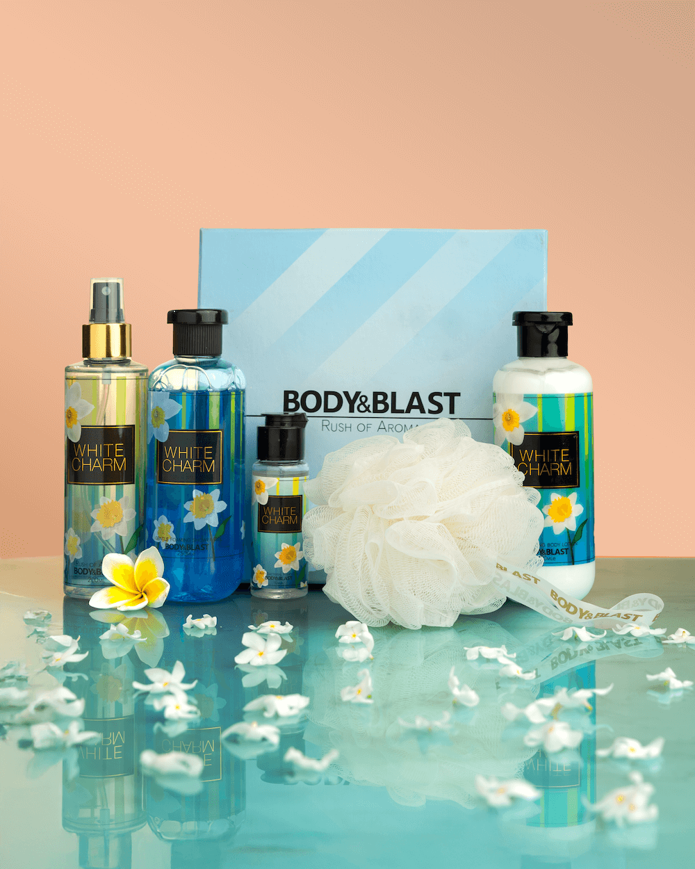 White Charm Bath & Body Gift Box Set