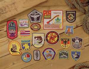 Embroidered Badges with Merrowed Border